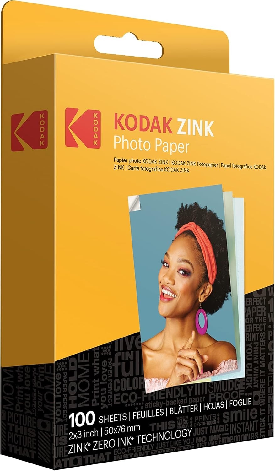 100 Sheets of Glossy 2x3 Photo Paper - Durable, Fast-Drying & Easy to Share
