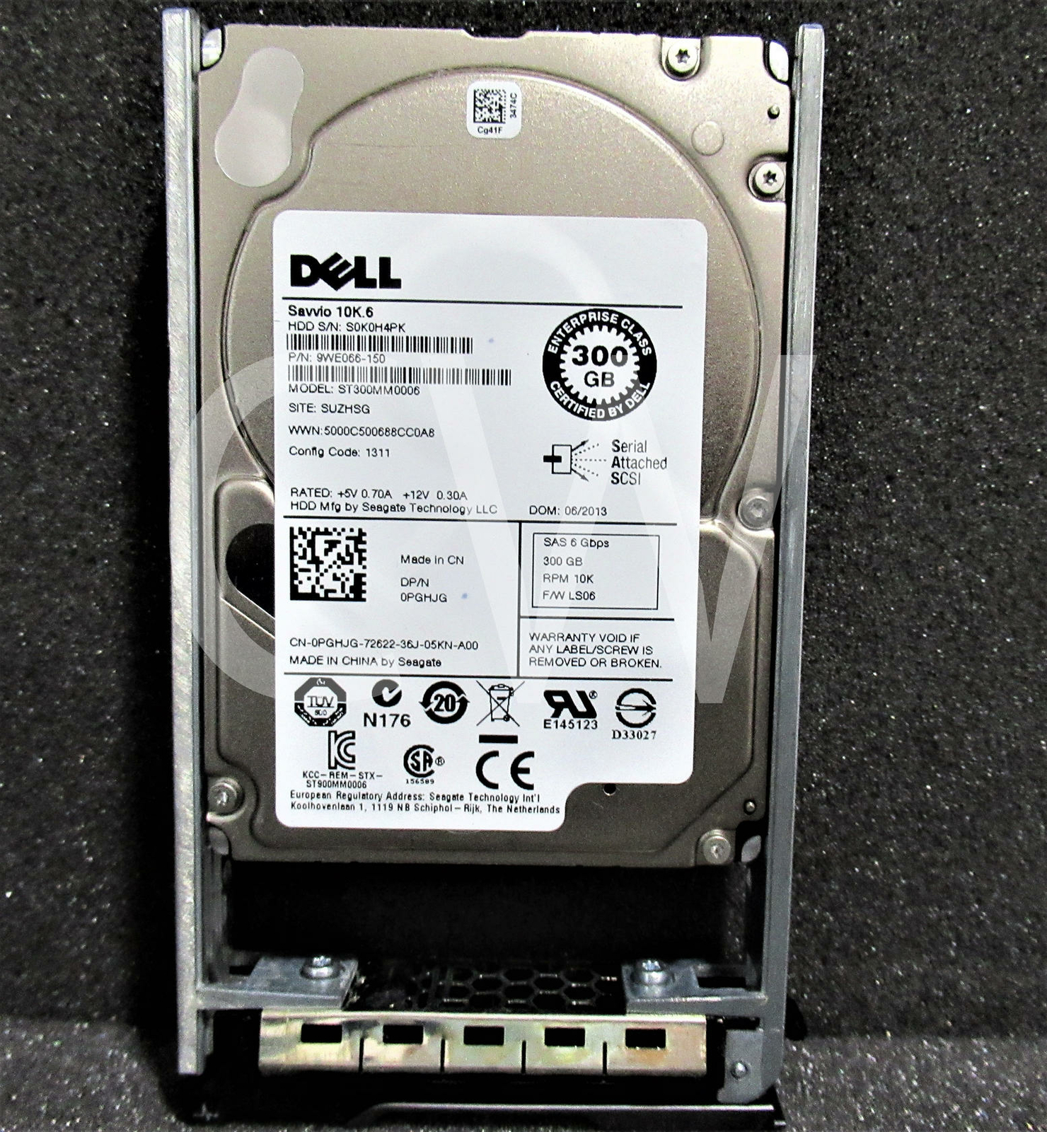 PGHJG ST300MM0006 Dell 300GB 10K RPM 6Gb/s 2.5" SAS Hard Drive