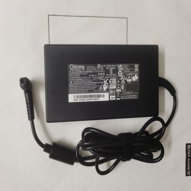 Chicony 20V 7.5A A18-150P1A 150W 5.5mm AC Adapter for GIGABYTE G5 MF5-H2US354KH