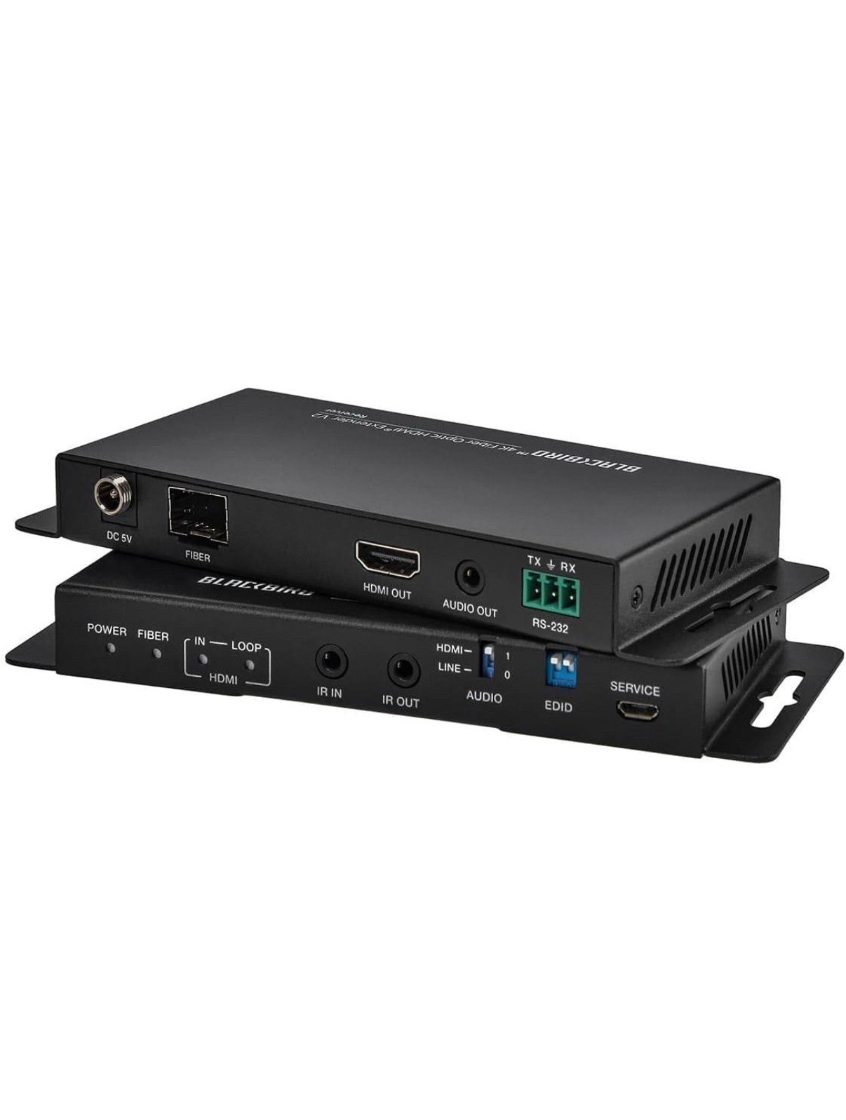 Blackbird 4K Fiber Optic HDMI Extender - 3300ft | 4k@60Hz, IR, HDMI 2.0 Support