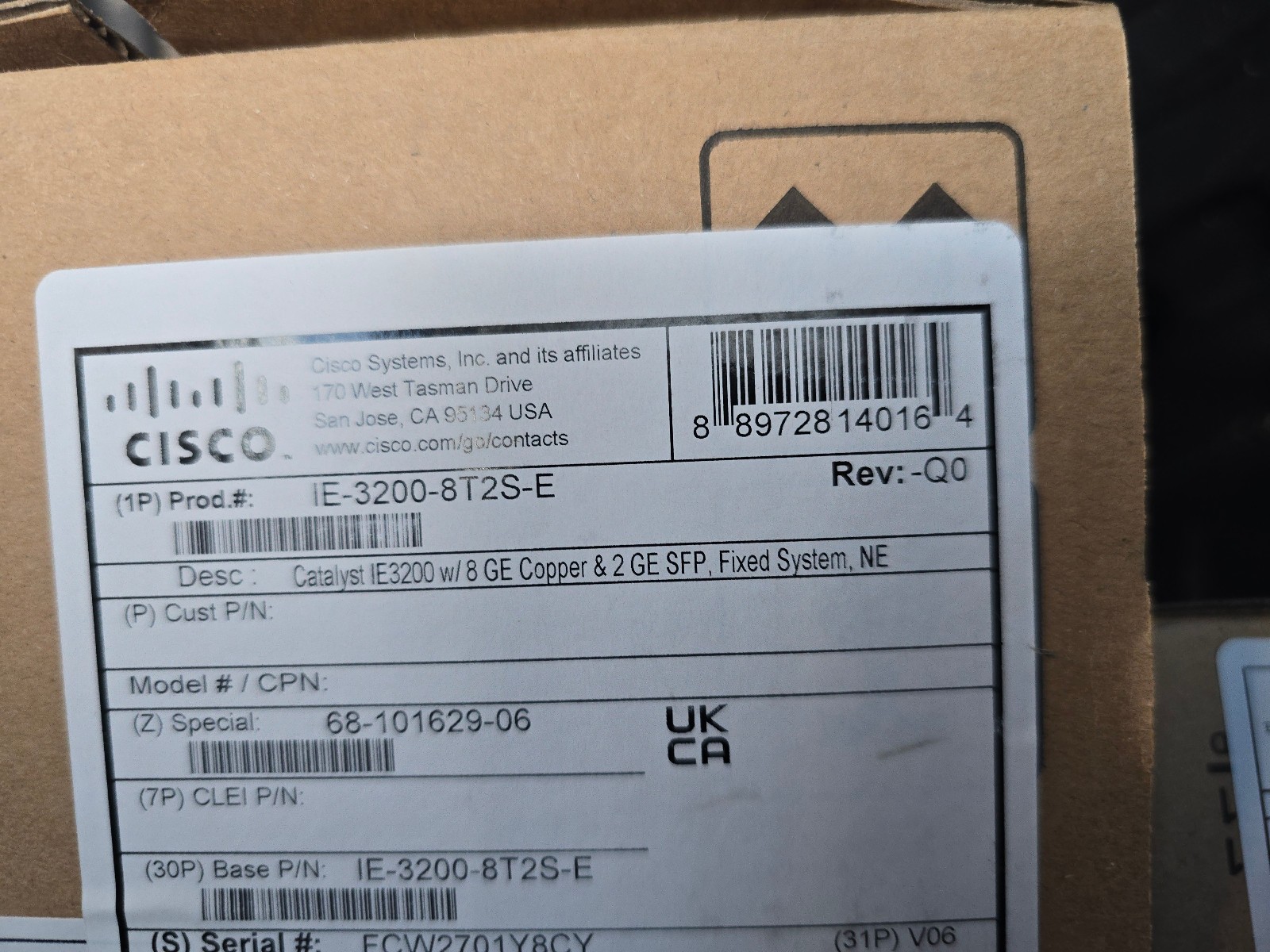 Cisco IE-3200-8T2S-E Catalyst IE32008T2SE Rugged Switch New Sealed