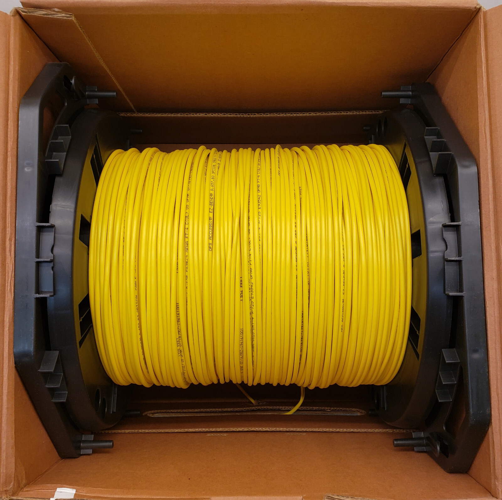 OFS 1500FT Roll Single-Mode Fiber Optic Cable G.657.B3 Yellow / PR1-001-503-0273