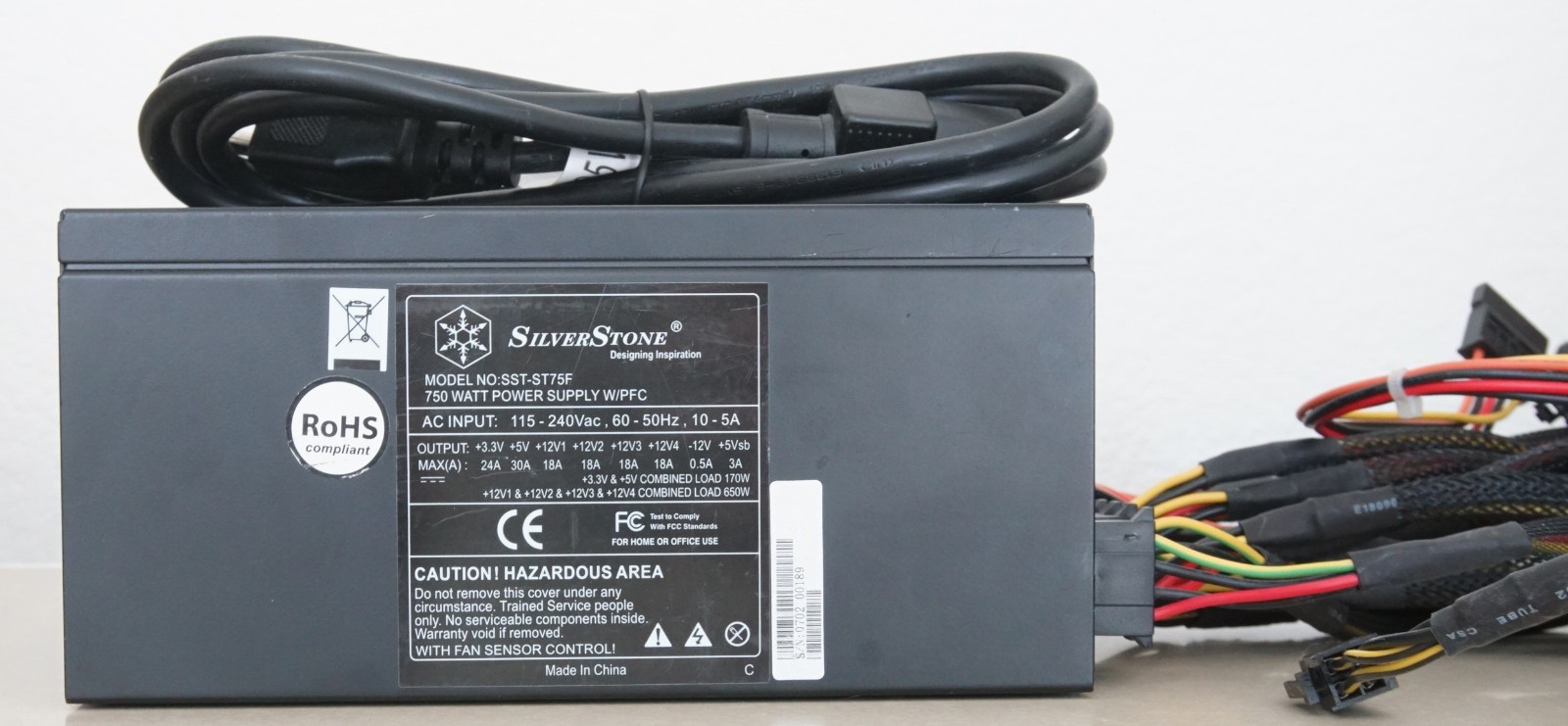 Silverstone 750 WATT PSU with PFC Model  SST-ST75F Working with all connections