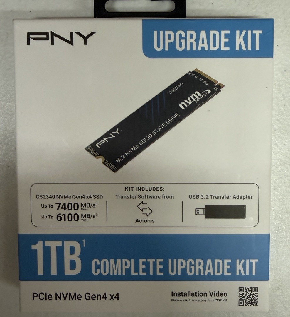 NEW PNY CS2340 1TB M.2 2280 NVMe PCIe Gen4x4 SSD 7400/6100MB/s Kit