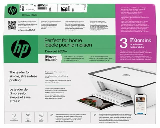 * HP DeskJet 2855e All-in-One Inkjet Printer, Color Mobile Print, Copy, Scan New