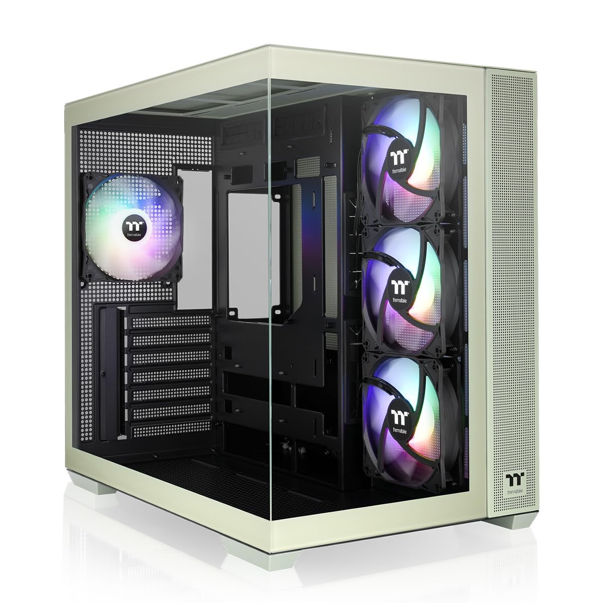 Thermaltake View 380 TG ARGB Matcha Green Mid Tower Chassis (ca-1z2-00mewn-00)
