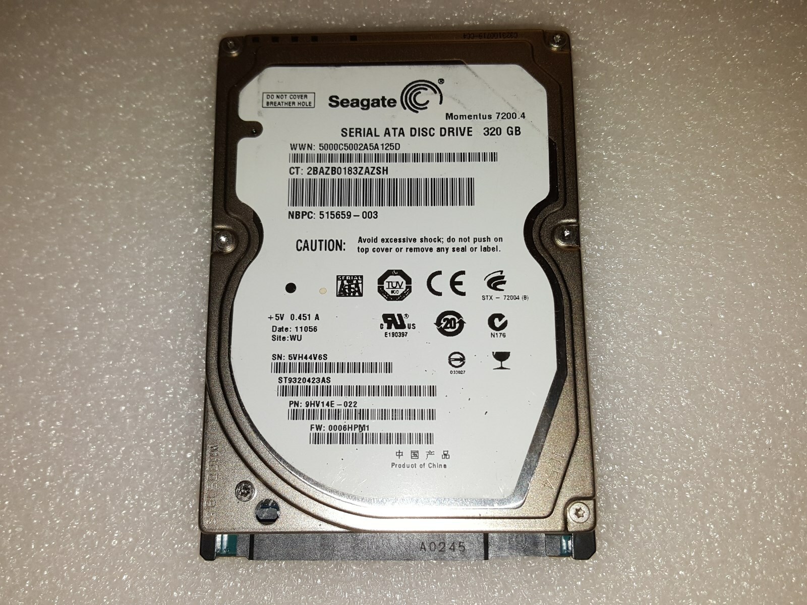 HP Compaq 8710p - 320GB SATA Hard Drive Windows 10 Pro 64-Bit Preloaded