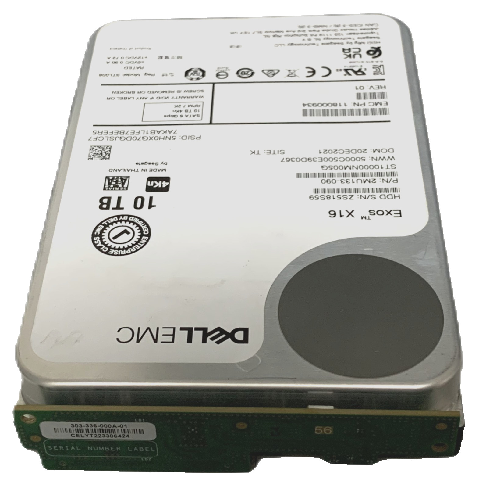 Dell EMC Isilon HDD 10TB 7.2K 3.5IN 6G SATA 4KN, A2000, H500 118000934