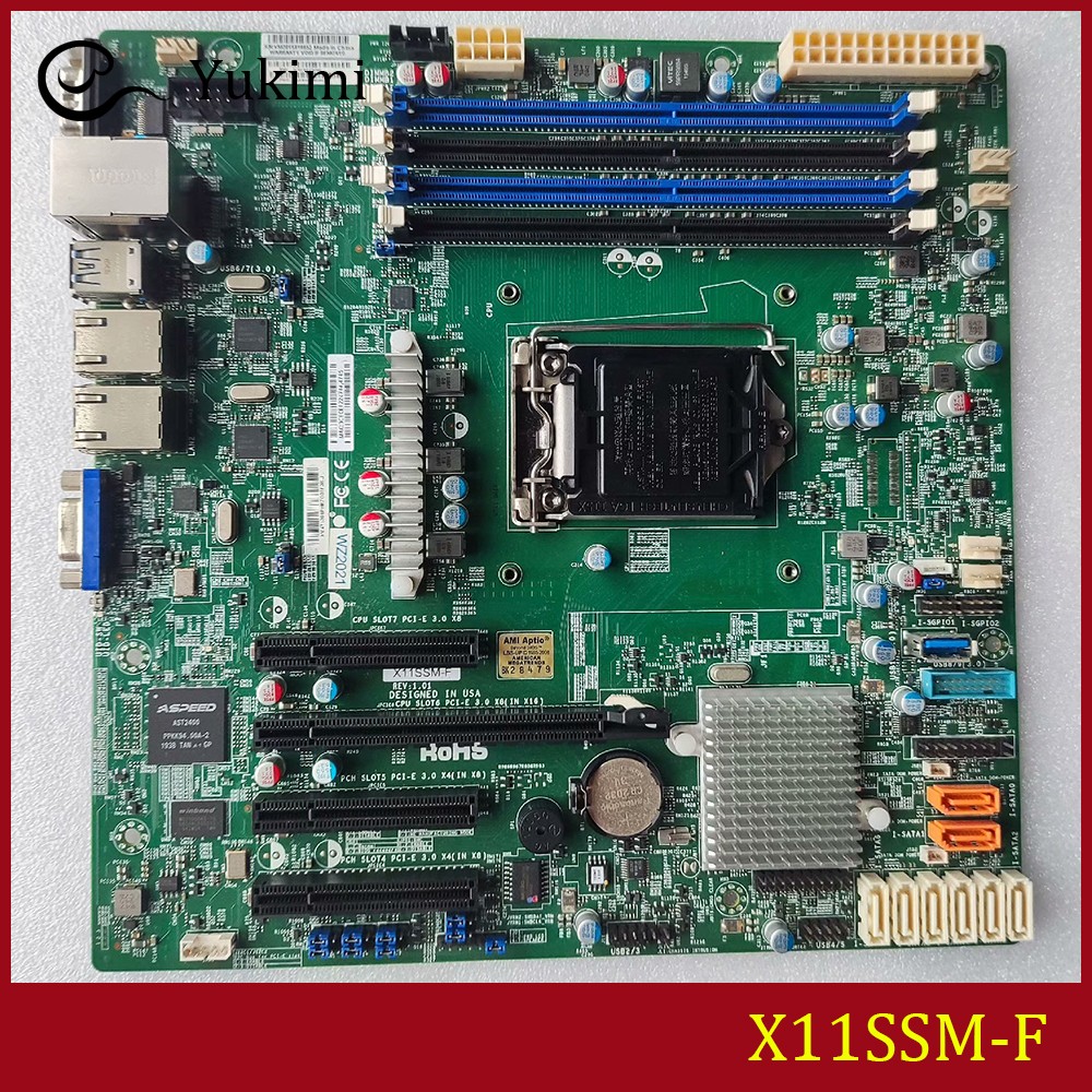 FOR Supermicro X11SSM-F DDR4*4 LGA 1151 64GB VGA Micro ATX Ｍotherboard Test OK