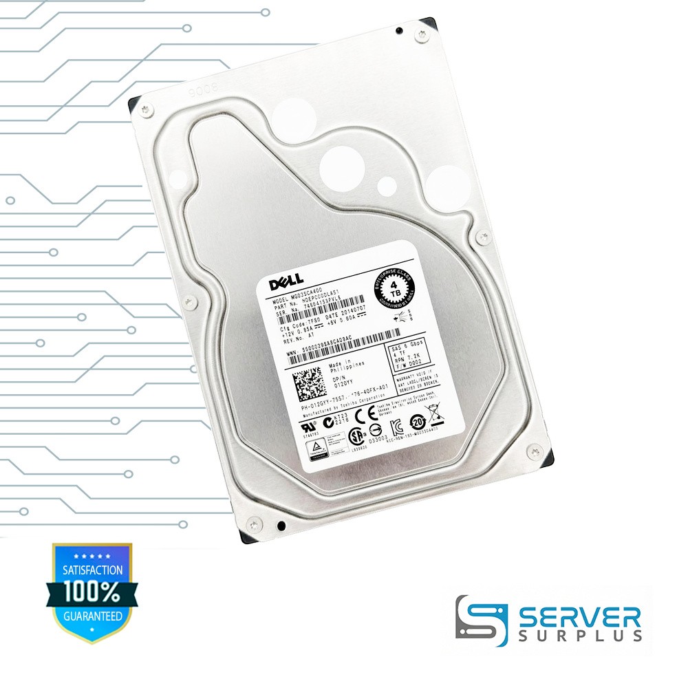 Dell MG03SCA400 4TB SAS 7.2K 3.5 in Enterprise HDD | 012GYY | HDEPC00DLA51