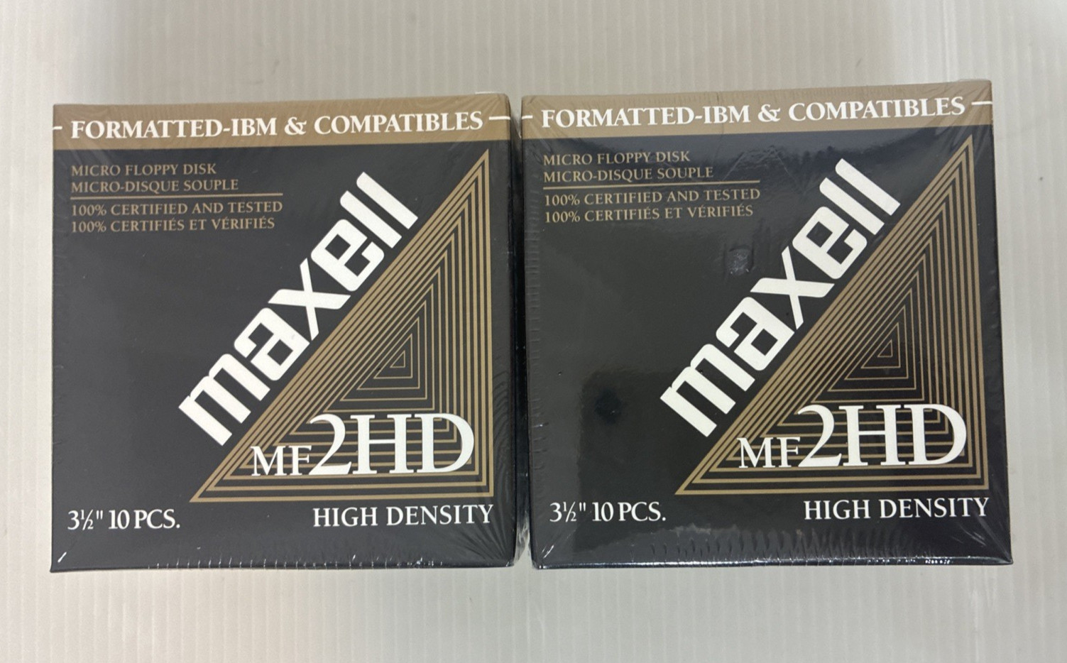 Lot of 2 Maxell MF2HD High Density Floppy Disks 10 Pack Sealed New Old Stock NOS