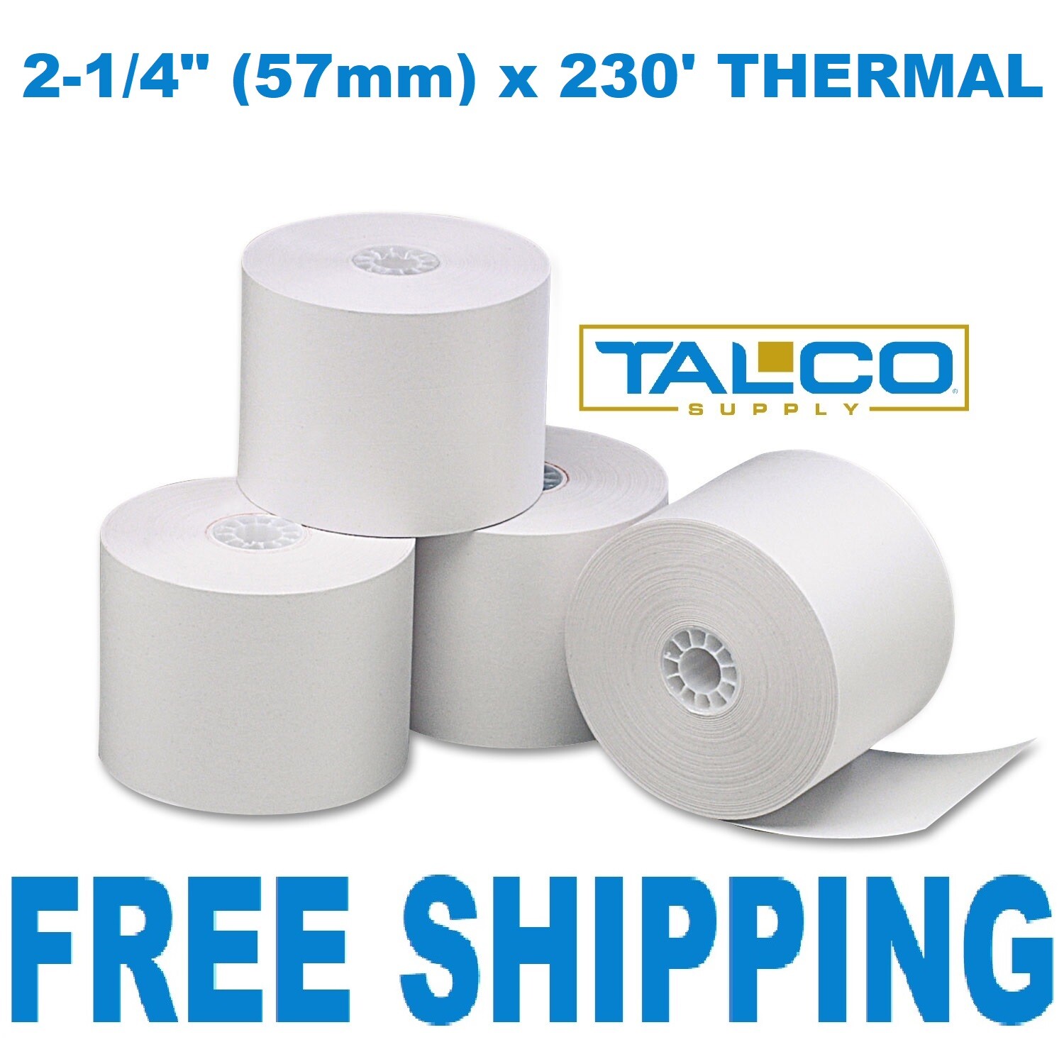 (50) SHARP XE-A201 (2-1/4" x 230') THERMAL PAPER ROLLS ~FREE PRIORITY SHIPPING~