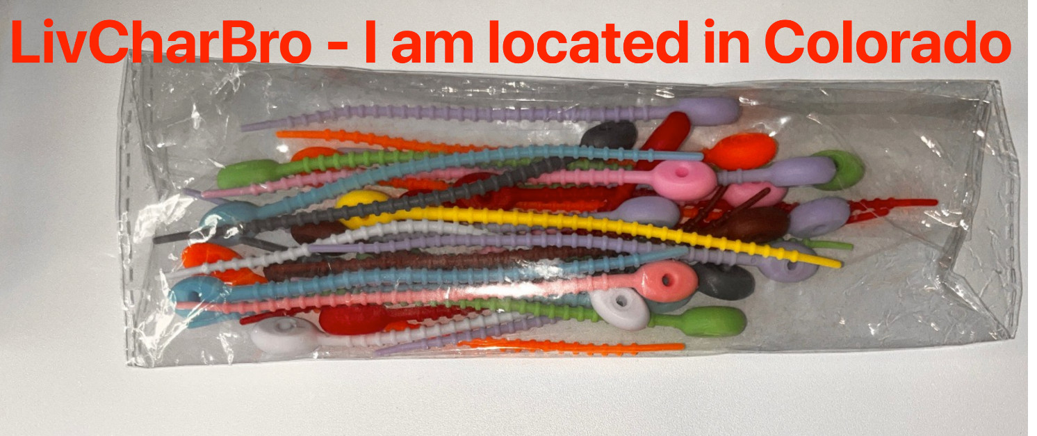 30 Pcs Multi Color 4.7" Long Reusable Silicone Cable Cord Organizers Strap Ties​