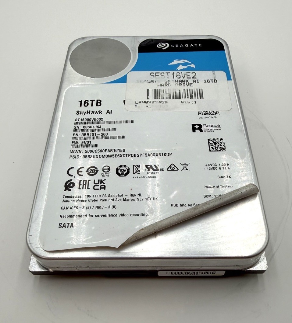 Seagate SkyHawk AI 16 TB Internal Desktop Drive - ST16000VE002- For Parts