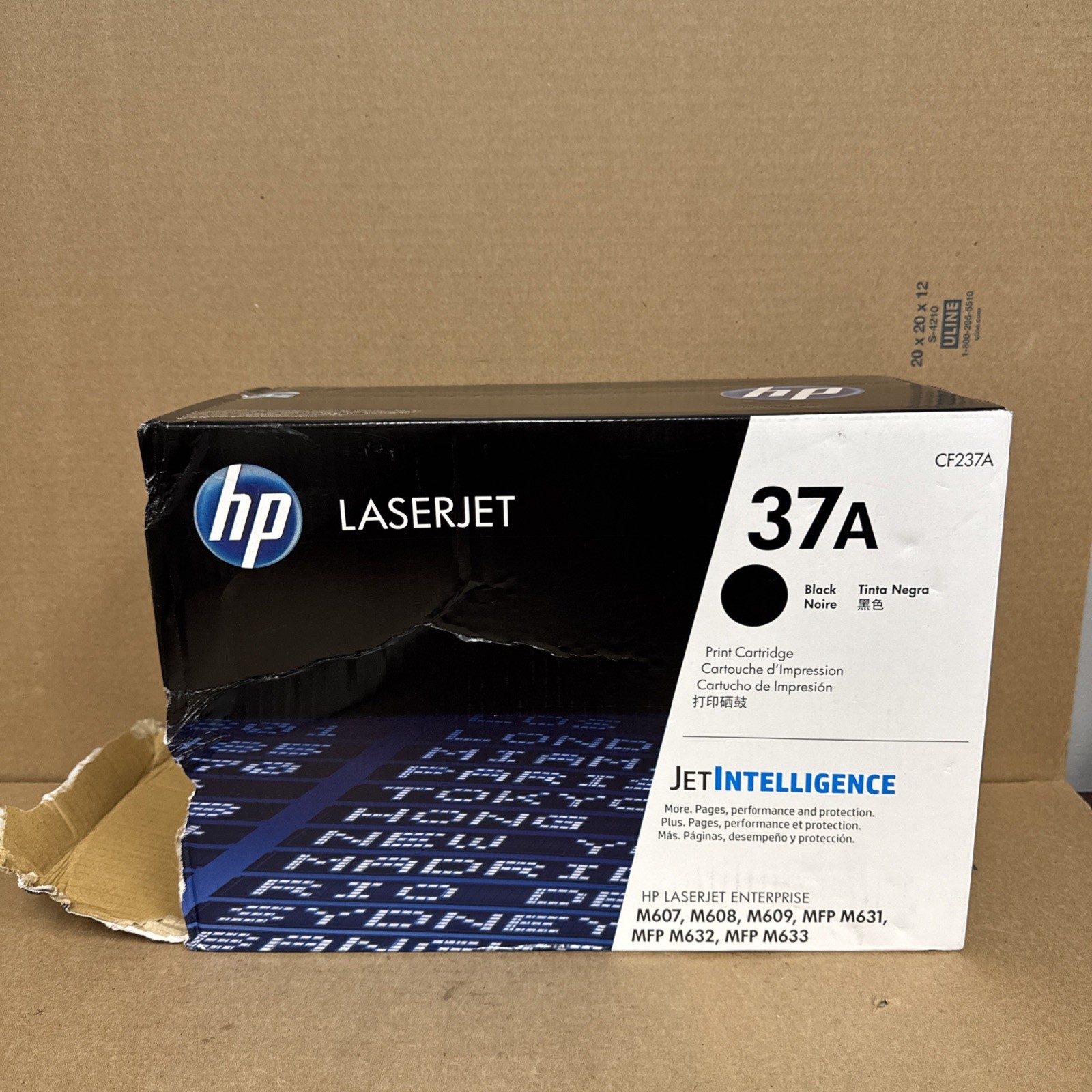 Genuine HP 37A CF237A Black Toner Cartridge LaserJet NEW OPEN BOX (34B)