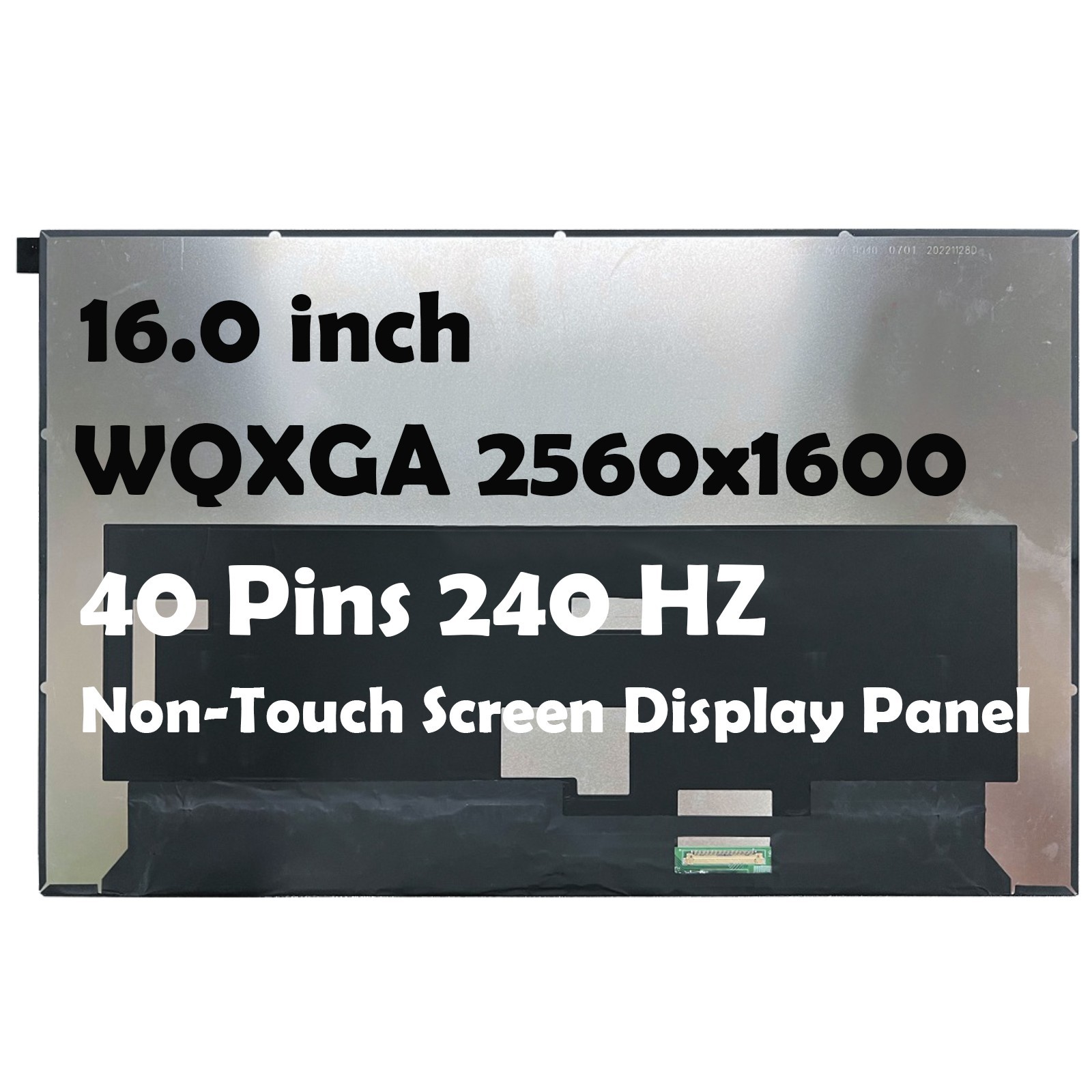16" NE160QDM-NM4-V8 WQXGA 2560x1600 240HZ LCD Non-Touch Screen Display Panel