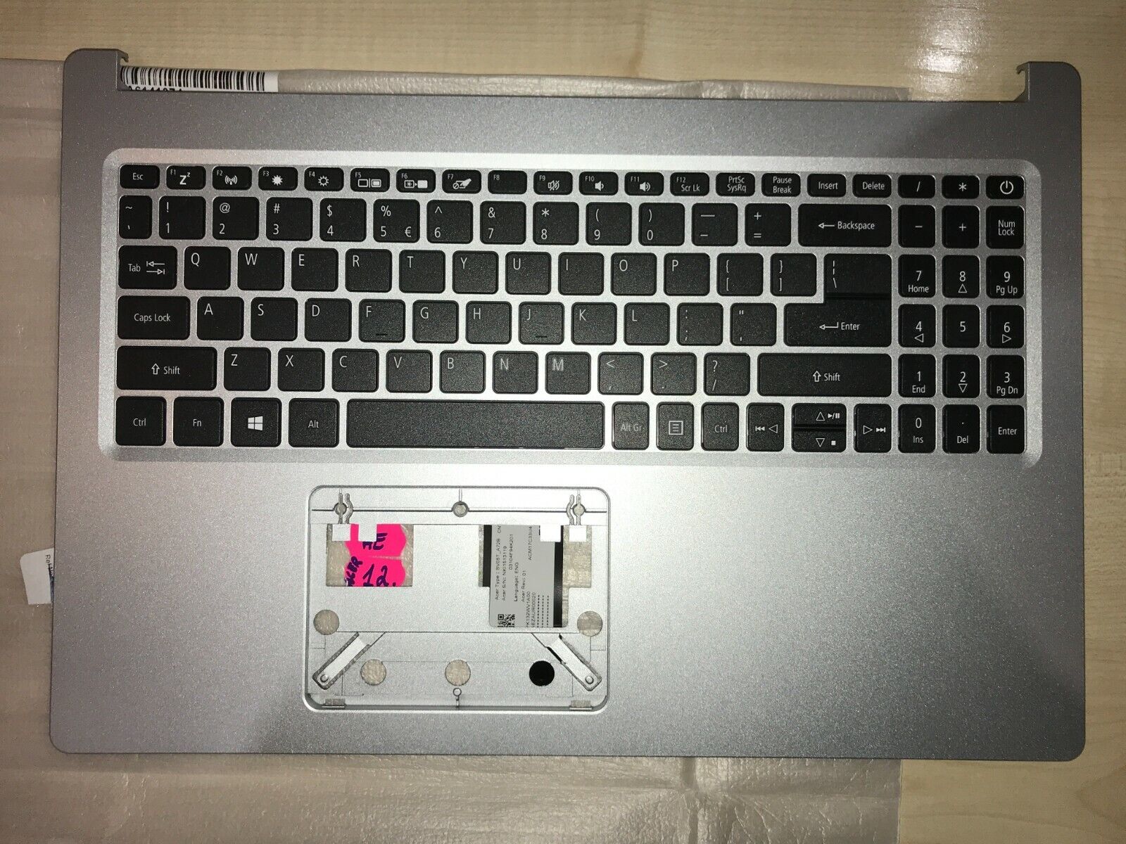 Acer Aspire A515-55 A515-55G Genuine Palmrest US Keyboard 6B.HSNN7.030 Silver
