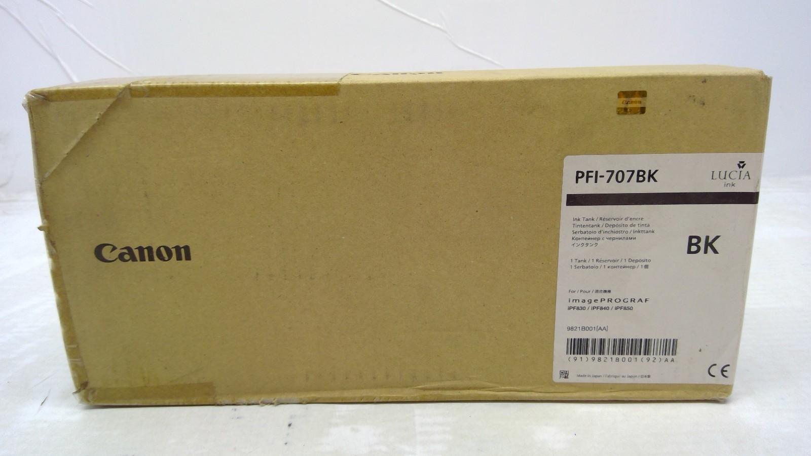 Genuine Canon PFI-707BK Black Inkjet Cartridge 9821B001(AA)  9821B001