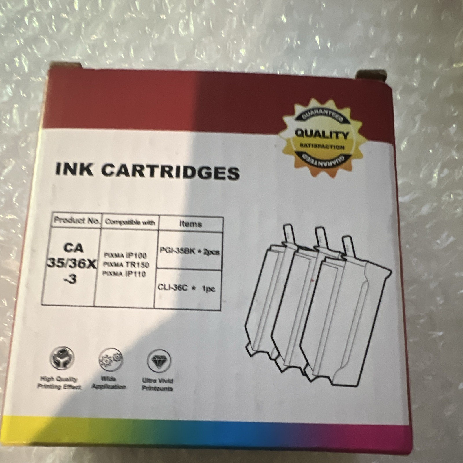 For Canon PGI-35BK CLI-36C Compatible Inkjet Cartridges Black & Color