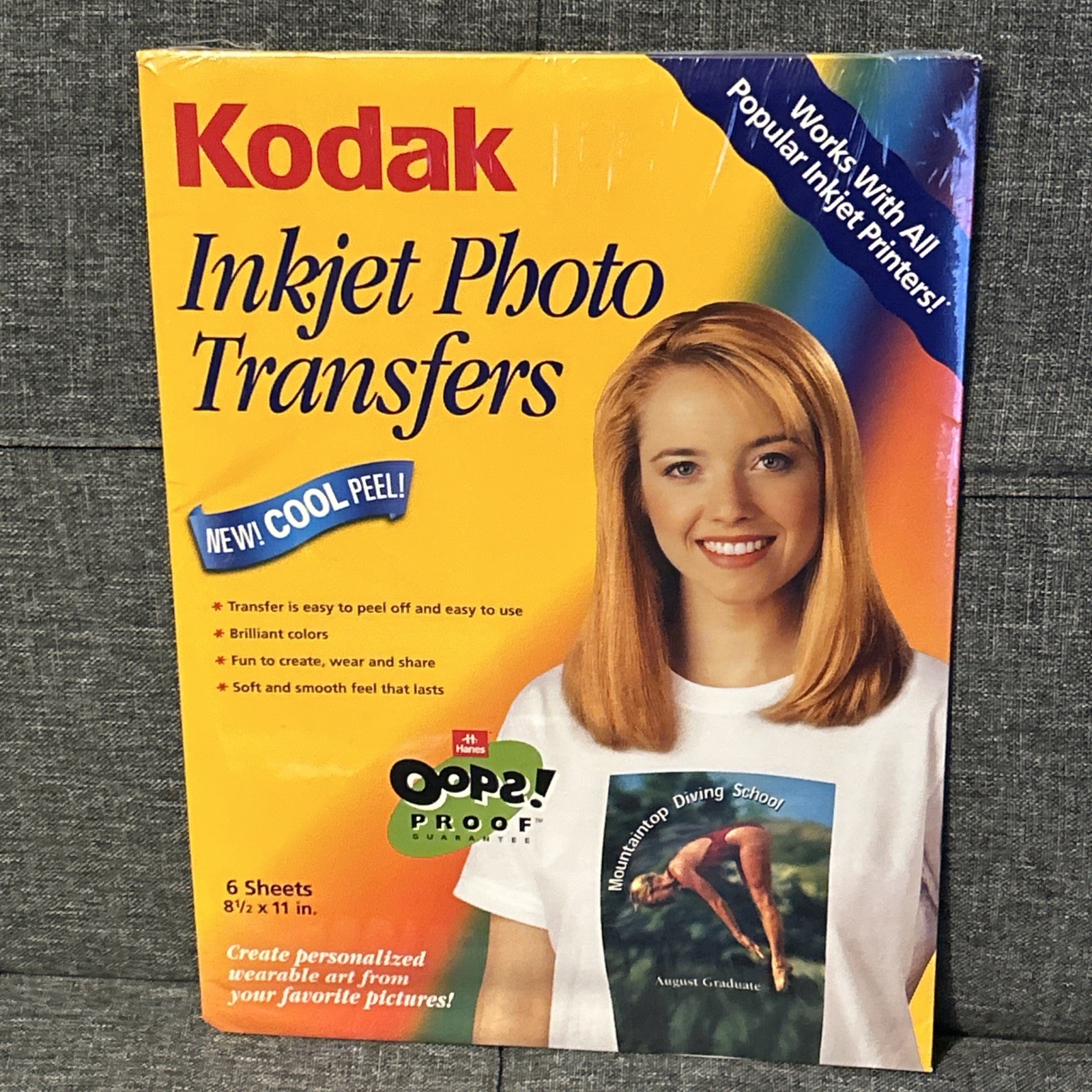 New Kodak Inkjet 8.5x11” Photo Transfers 6 Sheets Pack T-Shirt Printing Art