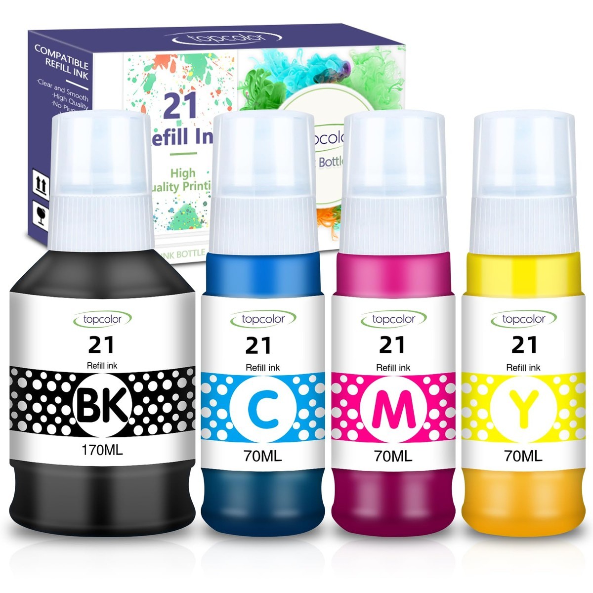 Topcolor GI-21 Ink Bottles for Canon G3270 G3260