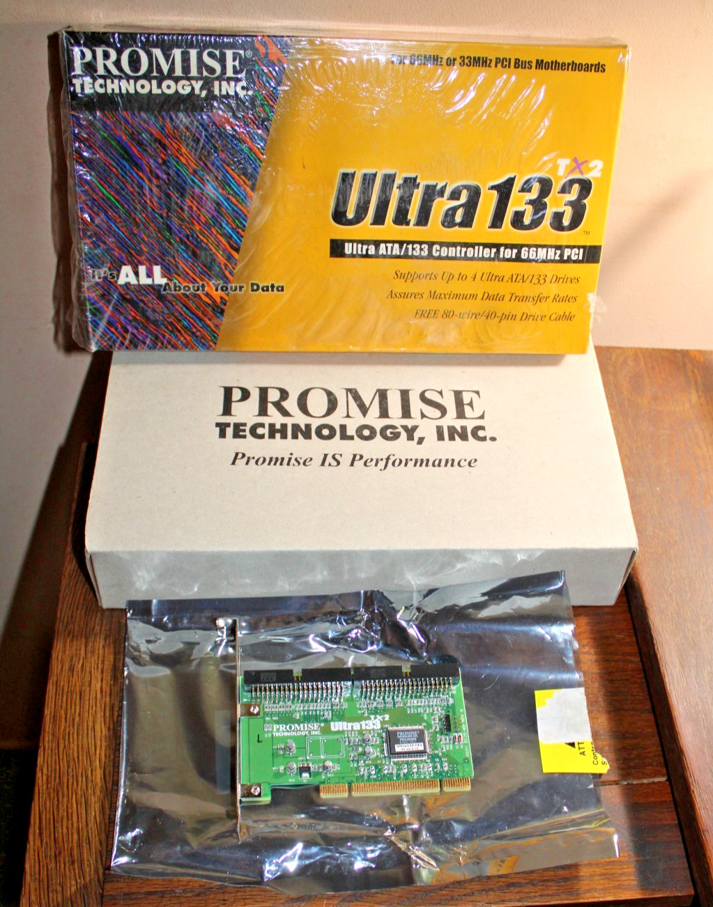 Promise Tx2 Ultra ATA/133 IDE Controller for 66MHz PCI Slot in Original Box