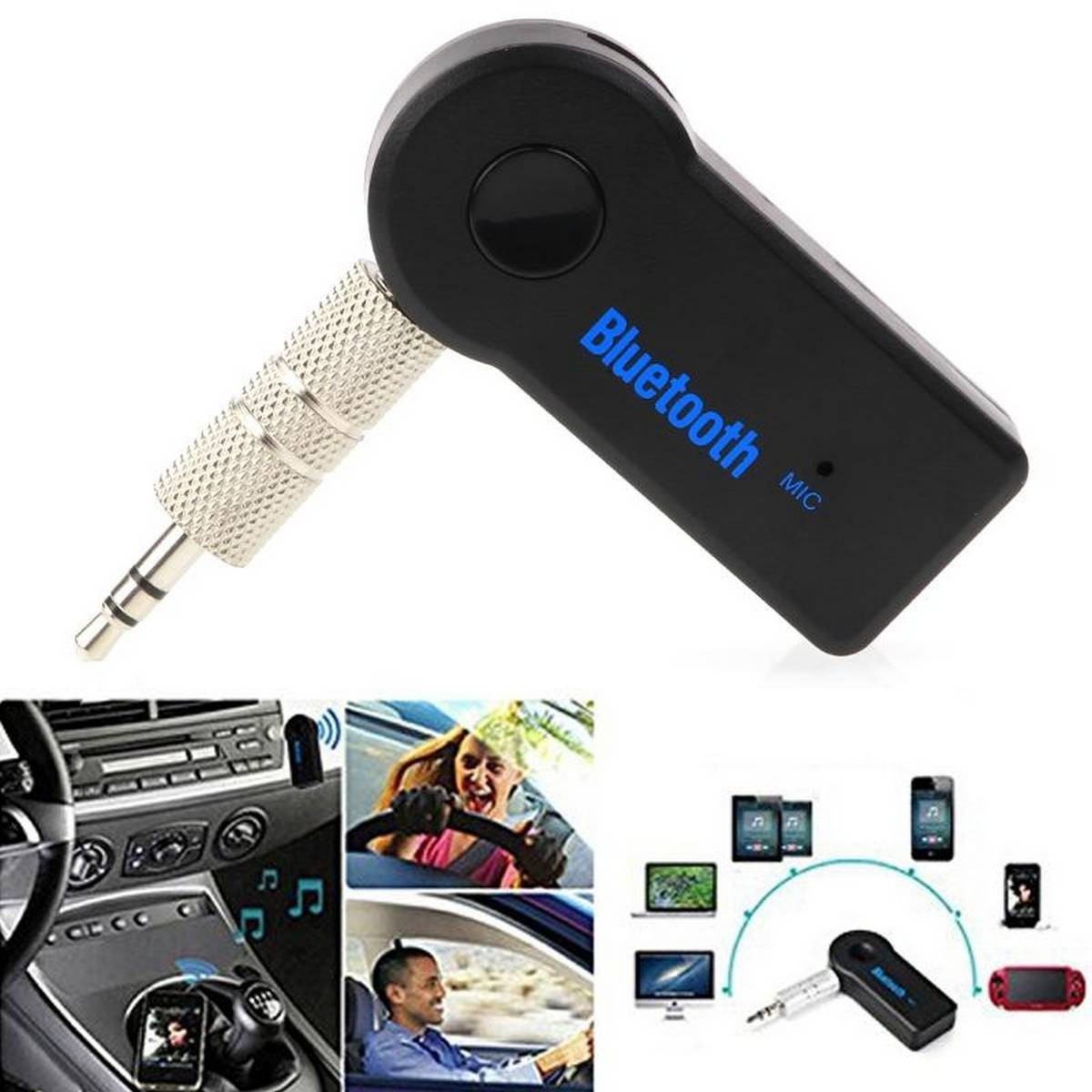 USB Wireless Bluetooth 5.0 Transmitter Receiver 2in1 Audio Adapter 3.5mm Aux Car