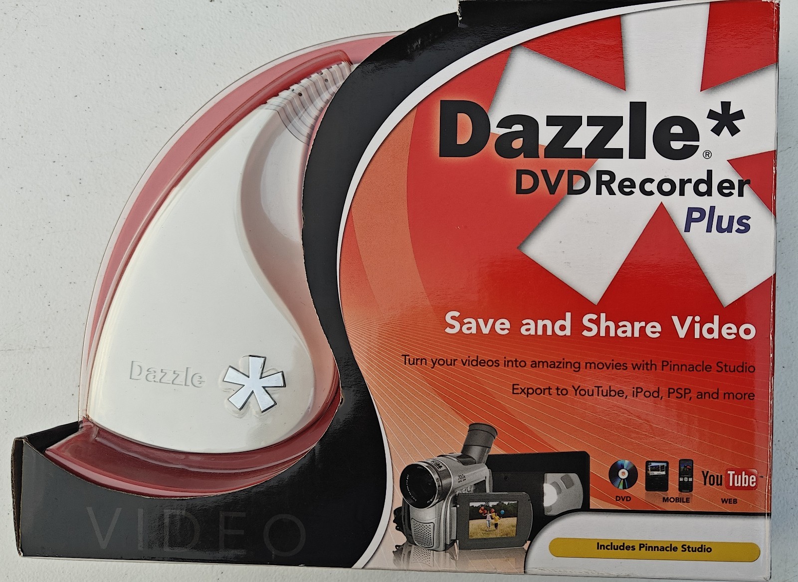 Pinnacle Dazzle DVD Recorder HD Video Capture DV Mobile Web PC USB