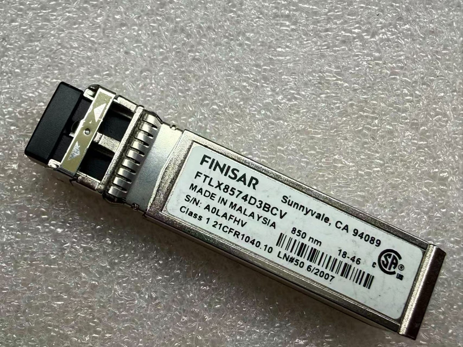 Lot of 10 FINISAR FTLX8574D3BCV 10G-SR 850nm 300m MMF SFP+ Optical Transceiver