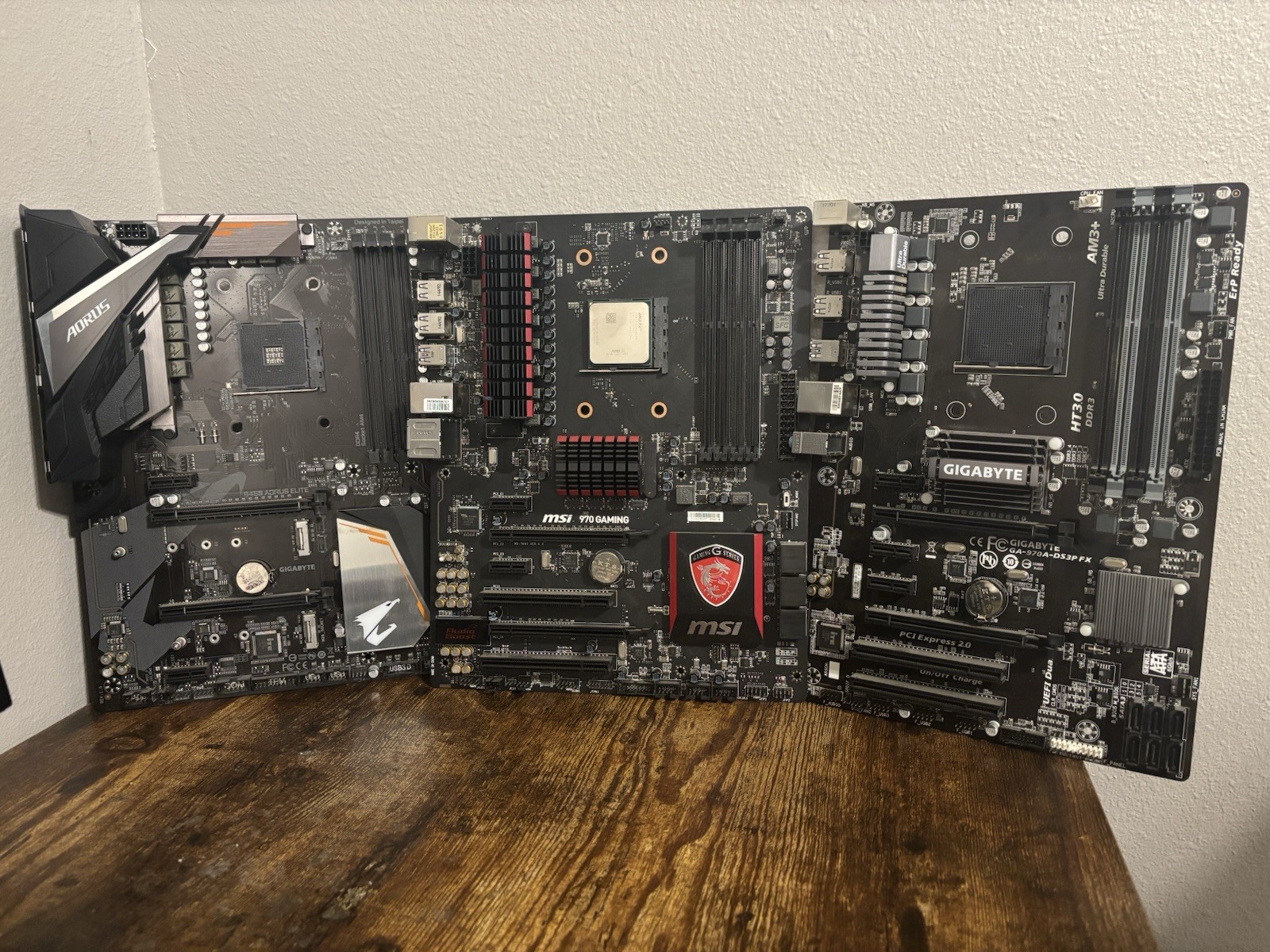 Miscellaneous Mother Boards Lot of 3 MSI 970 Gaming, Adrus, Gigabyte