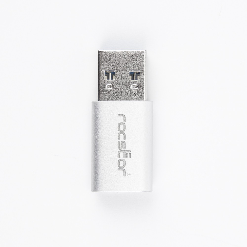 Rocstor Y10A207-A1 Ac Usb Male T Usb-C Female Connectoradapter Aluminiumsilver