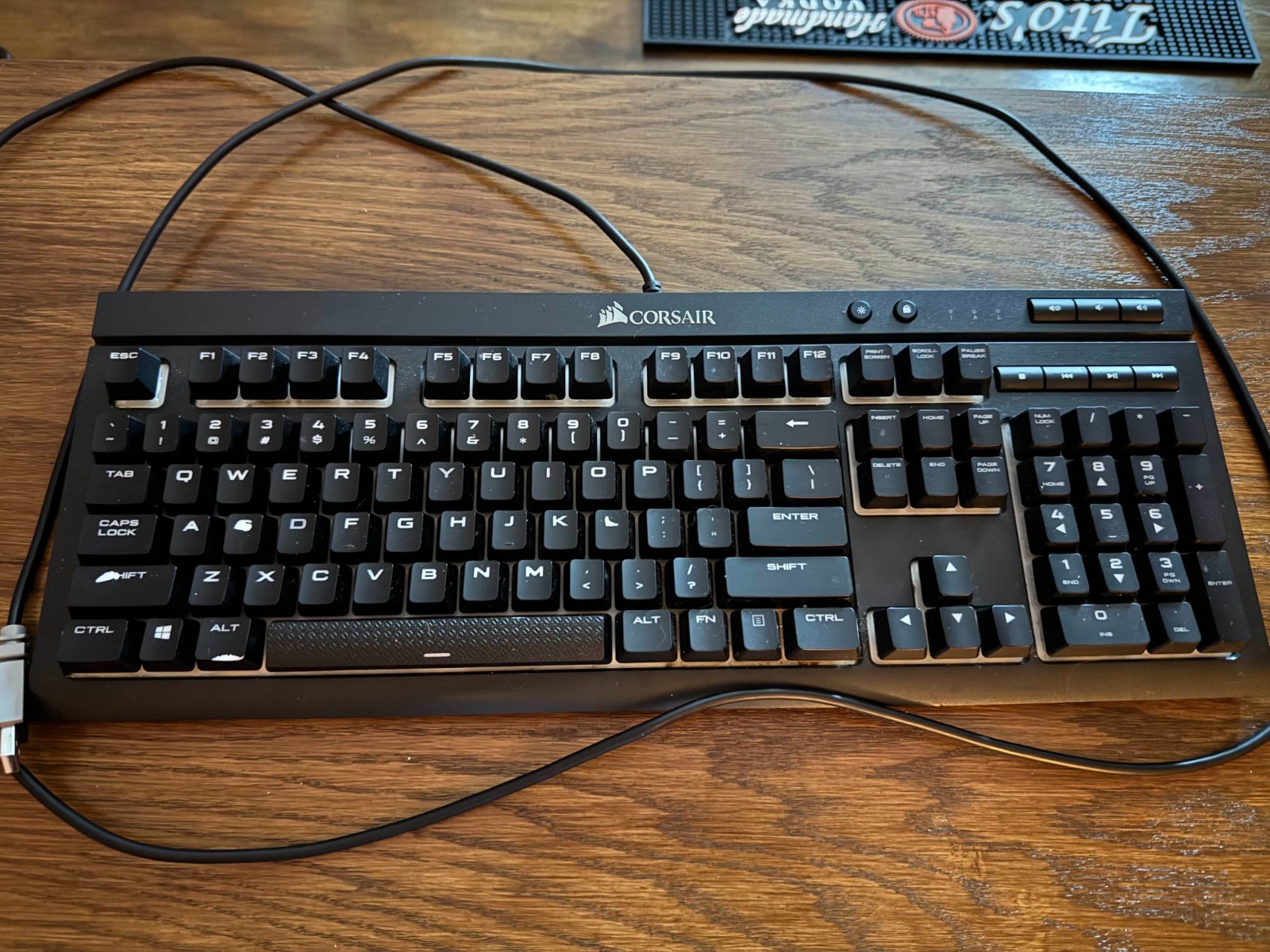 Cleaned Corsair K68 RGB Red Cap Full Size Mechanical Gaming Spill Proof Keyboard