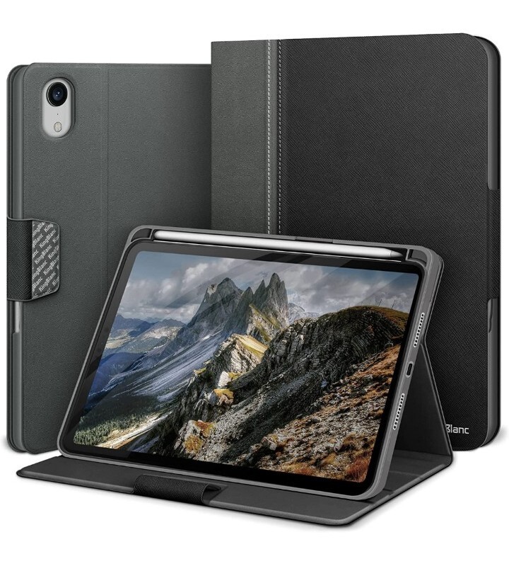 KingBlanc iPad Mini 6 Case (2021, 8.3-inch) with Pencil Holder, Vegan Leather