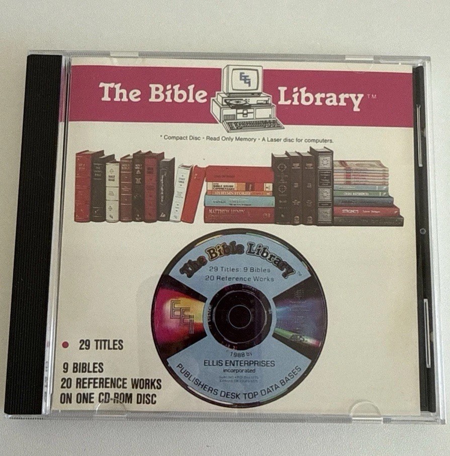 Ellis Enterprises The Bible Library 9 Bibles 20 Ref Works On CDROM