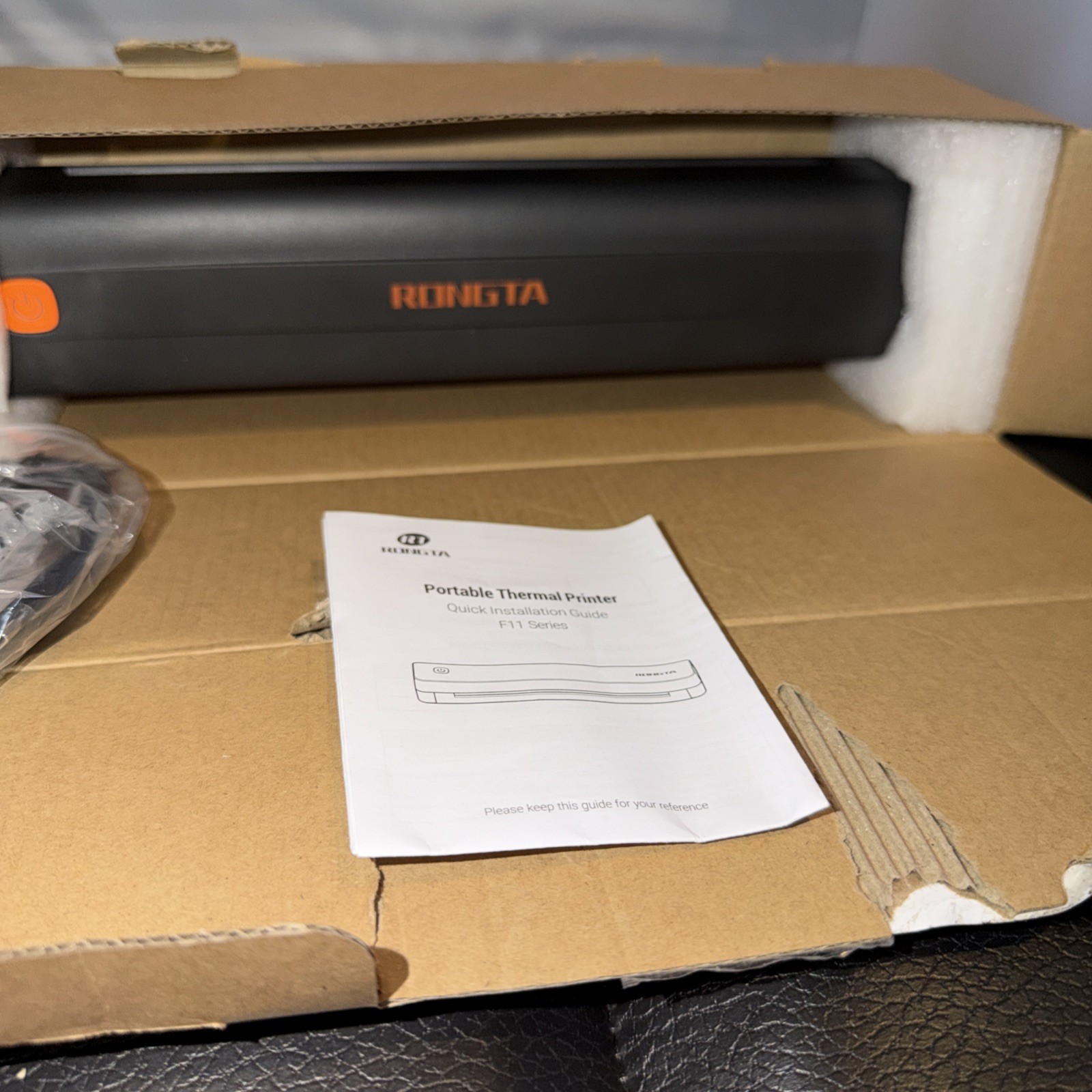 RONGTA F11 Series Portable Thermal Mobile Printer, Black & White Output