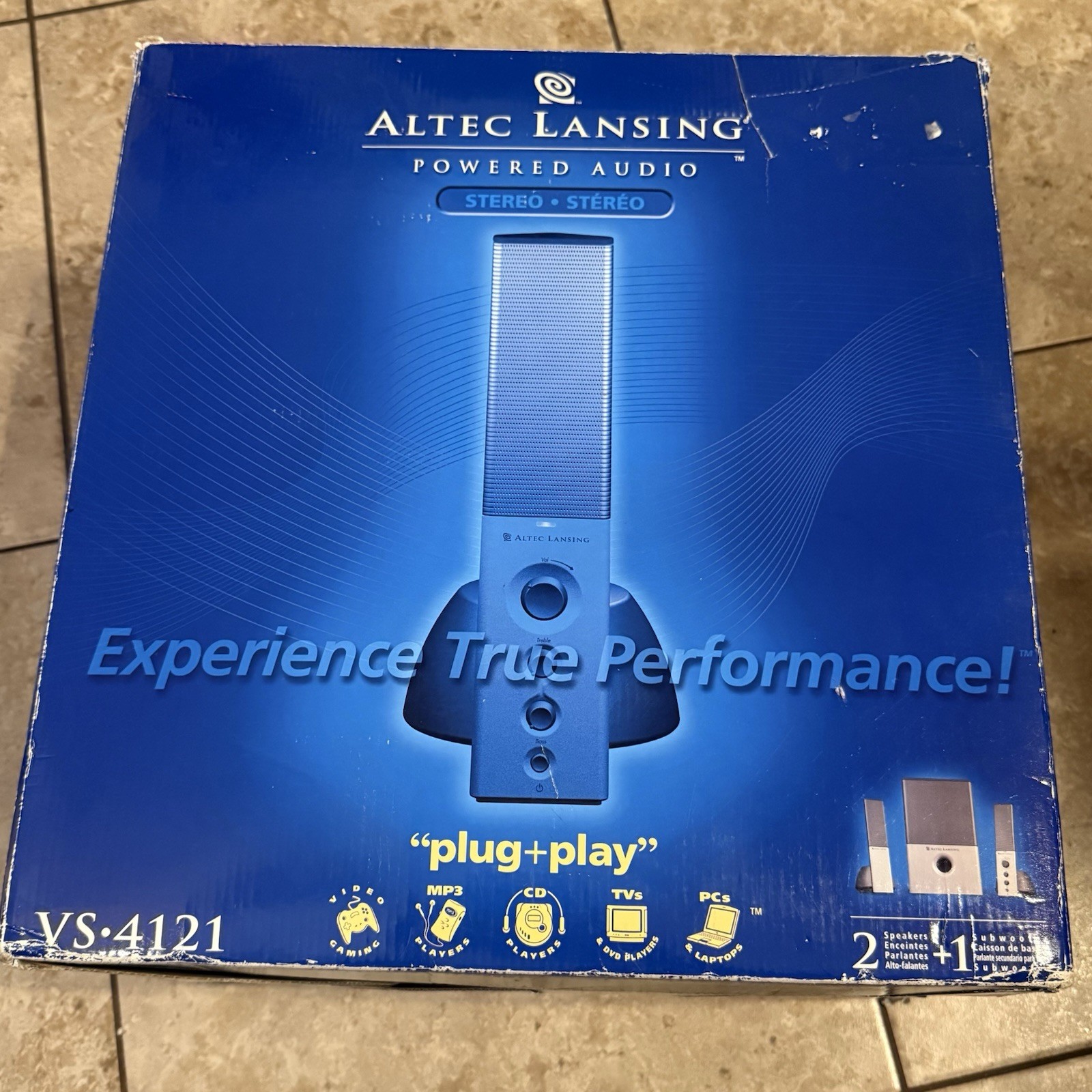 Altec Lansing VS4121 2.1 Channel Stereo Computer Speakers -Silver NEW in Box