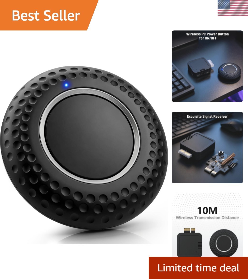 Wireless PC Power Button, Remote PC Power Switch with PCIE Receiver, ON/Off C...