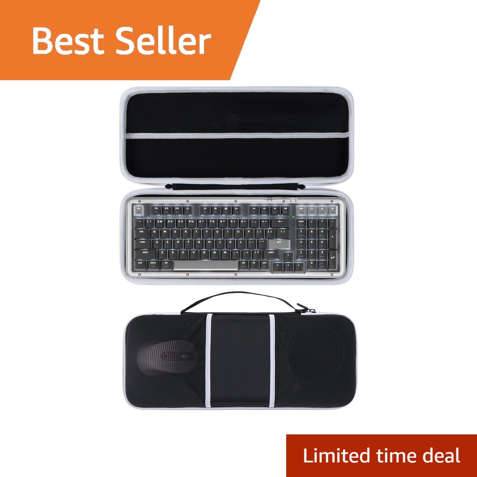 Lebakort Hard Case Compatible with Logitech Alto Keys K98M Keyboard, Black | ...