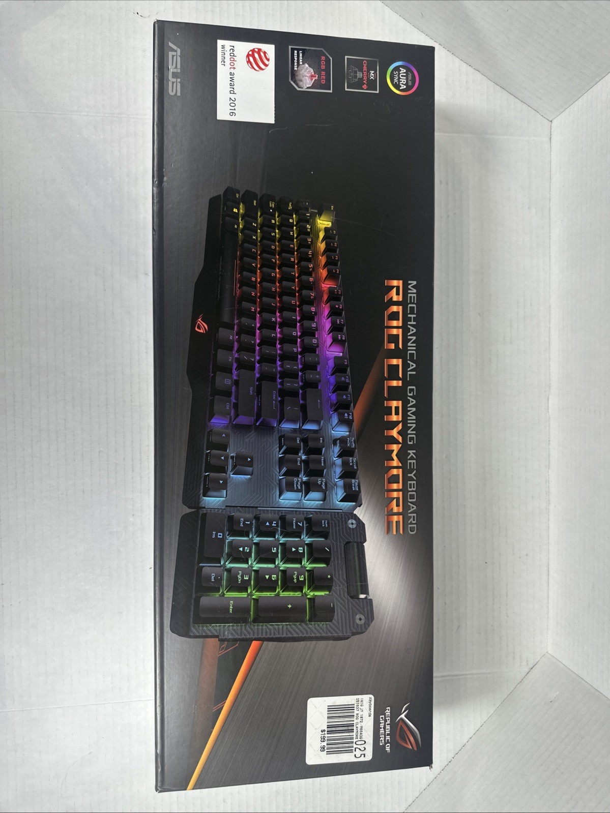 Asus ROG Claymore MX Cherry RGB Red Mechanical Keyboard With Extras