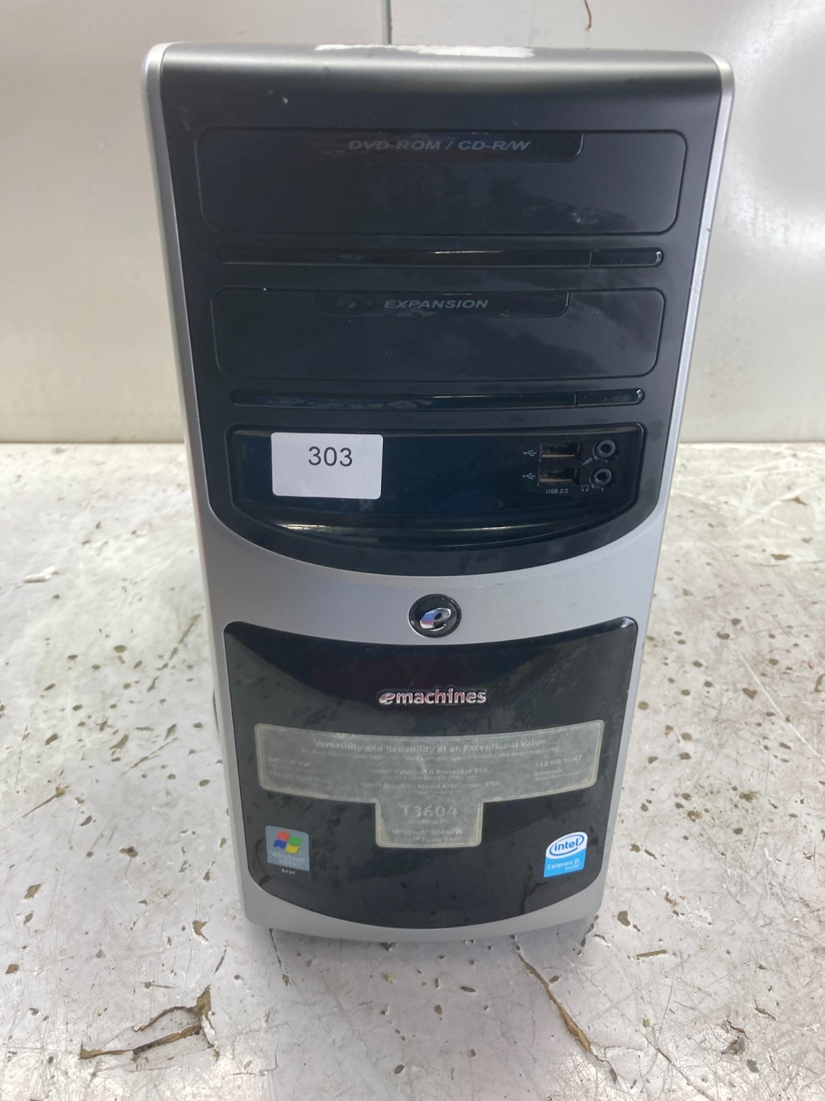 eMachines T3604 Intel Celeron D 3.33GHz 1GB NO HDD