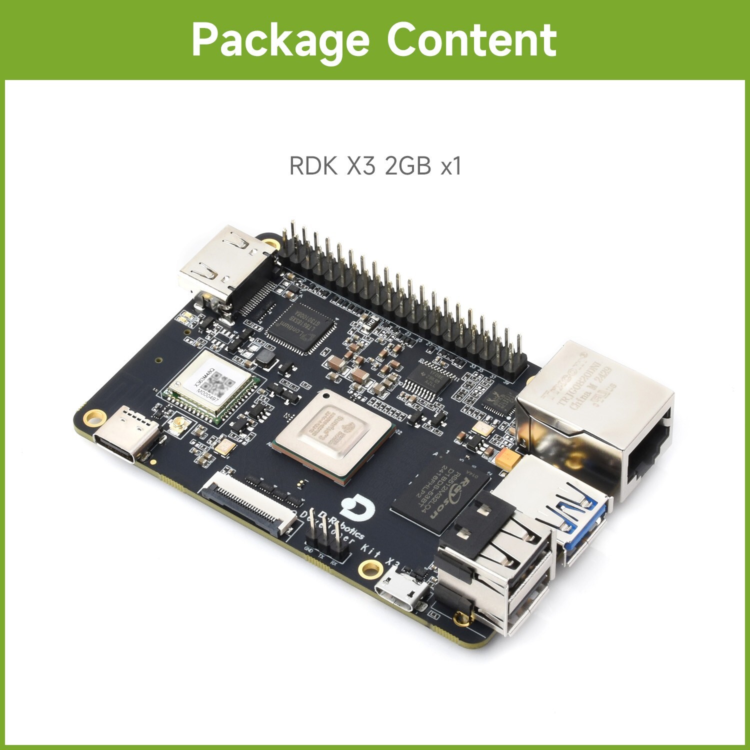 Waveshare D-Robotics RDK X3 Development Board Quad-core ARM Cortex-A53 Processer