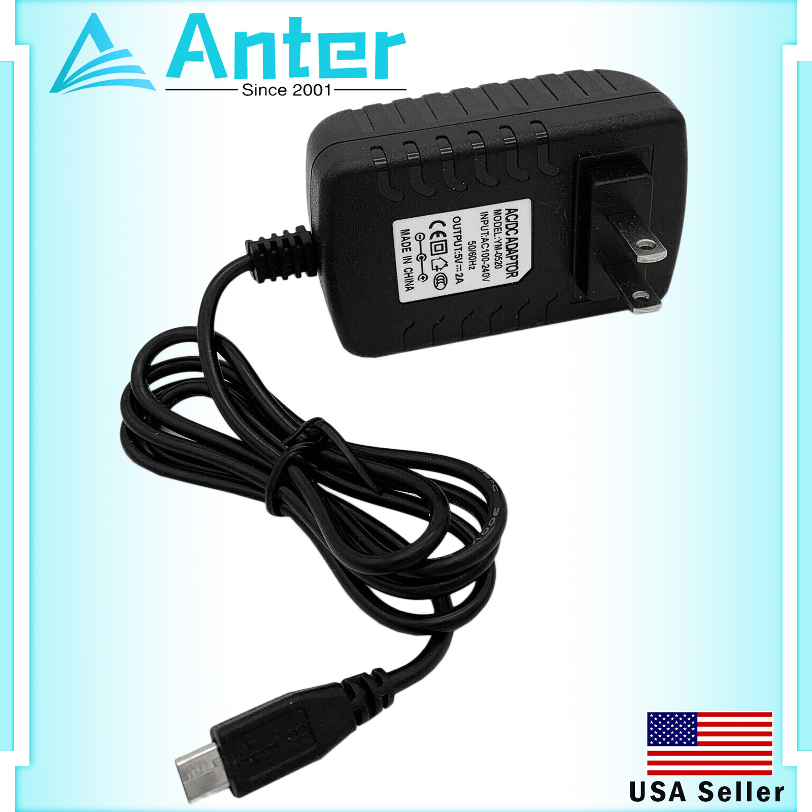 5V 2A AC DC Wall Charger to Micro USB for Samsung LG Android Tablet