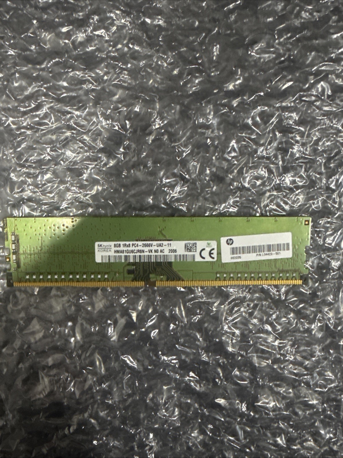 HP 8GB 1Rx8 DDR4 2666MHz PC4 Desktop RAM Module L04429-501