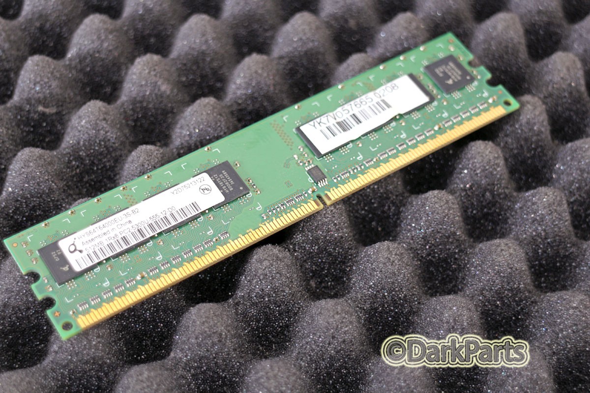 Qimonda HYS64T64000EU-3S-B2 512MB 1RX8 Memory RAM PC2-5300U-555-12-D0