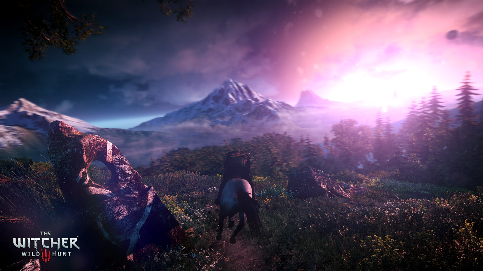 Landscape the witcher 3 wild hunt geralt of rivia sunset Custom Gaming Mat Desk