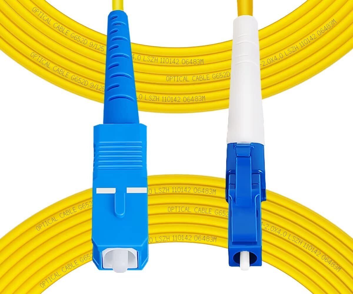 -10m(33ft) OS2 SC/UPC to LC/UPC Fiber Patch Cable Single Mode Fiber, Simplex,...