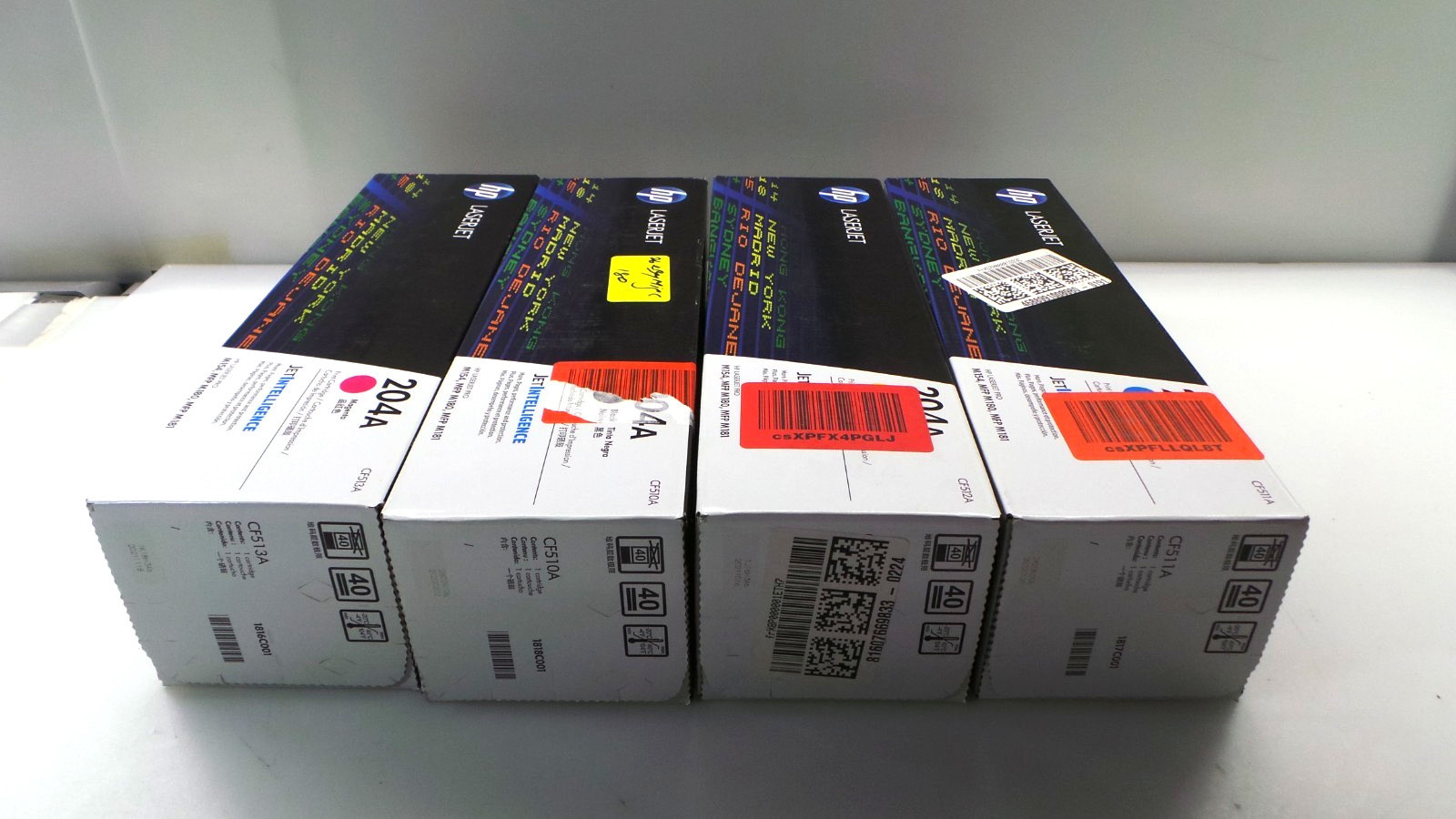 BUNDLE OF 4 HP 204A LaserJet Toner - Cyan, Magenta, Yellow, Black - New Sealed