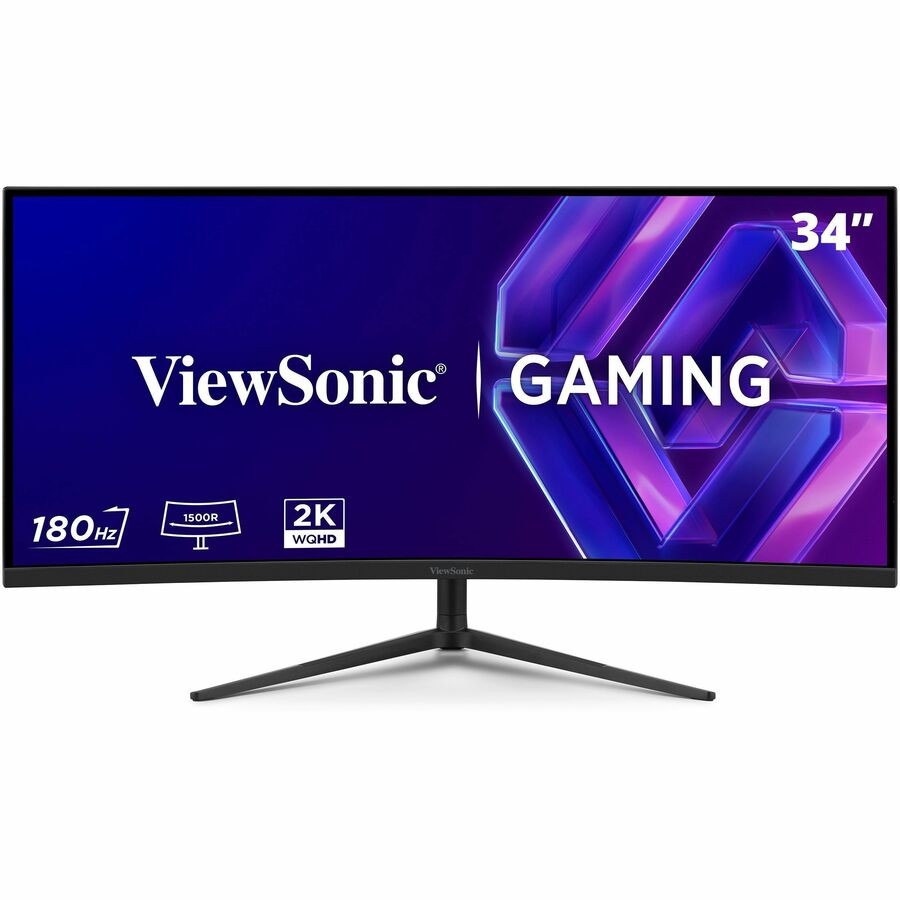 ViewSonic VX3418C-2K 34 Inch 1440p Ultrawide Curved Gaming Monitor, 180Hz and