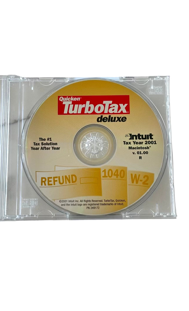 TurboTax Deluxe Tax Year 2001 For MAC Refund 1040 W-2
