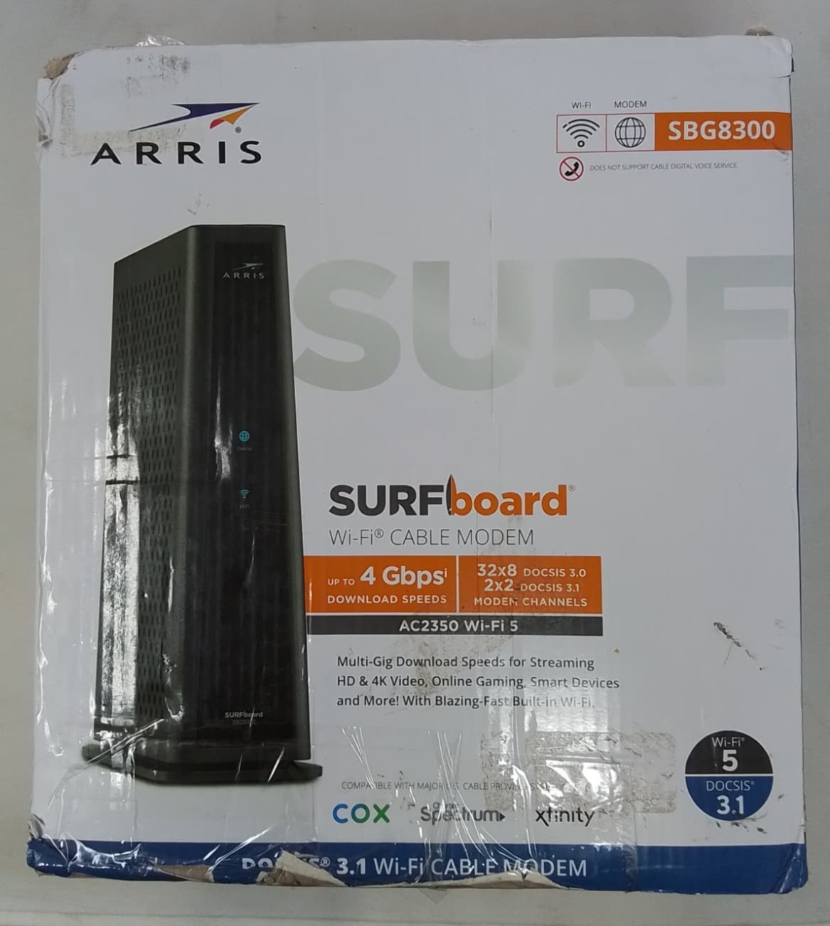 ARRIS SURFboard SBG8300 Cable Modem & AC2350 Dual Band Wi-Fi Router Pre-Owned